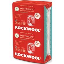 Акустик Баттс 1000х600х100мм 0,300м3 3м2 5шт в уп. (ROCKWOOL, 1000 мм, 3,0 м2, Теплоизоляция, 100 мм, 600 мм)