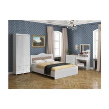 Система Мебели Спальня Монако-2 мягкая спинка белое дерево