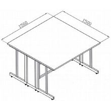 Стол лабораторный островной Лабмет Т 1500.1500.900