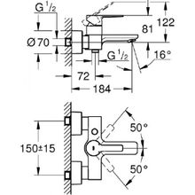 Смеситель Grohe Lineare New для ванны с душем, 33849001