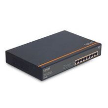 Коммутатор upvel (up-218fe) 8-портов gigabit poe+ до 30Вт на порт (металлический корпус, в комплекте крепление для монтажа в стойку)