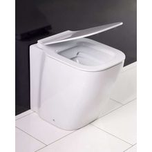 Чаша приставного унитаза, безободковая, P-trap BelBagno ALDINA  BB114CB