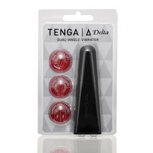 Tenga Чёрный мини-вибратор с гнущимся кончиком Delta - 11,2 см.