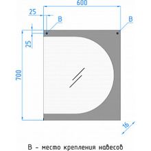 Зеркало Style Line Адонис 60 черное