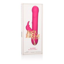 Ярко-розовый вибратор Jack Rabbit Signature Silicone Beaded Rabbit - 23 см. ярко-розовый