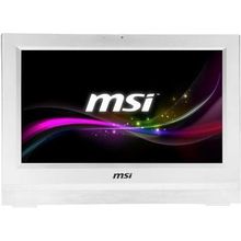 Моноблок MSI AP190-005RU, 9S6-A95311-005, 18.5" (1366x768), 4096, 500, Intel Celeron Dual-Core 1037U(1.8), DVD±RW DL, Intel HD Graphics, LAN, WiFi, Win7HP, веб камера, клавиатура + мышь, black, черный