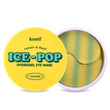 Koelf Ice-Pop Lemon and Basil Eye Mask Гидрогелевые патчи с экстрактом лимона и базилика, 60 шт