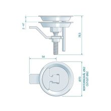 Roca Задрайка пружинная поворотная Roca 421890 70 x 78,5 мм с ригелем 421907