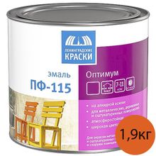 ЛЕНИНГРАДСКИЕ КРАСКИ эмаль ПФ-115 ярко-желтая глянцевая (1,9кг)   ЛЕНИНГРАДСКИЕ КРАСКИ эмаль ПФ-115 ярко-желтая (1,9кг) КЛАСС ОПТИМУМ *** ГОСТ