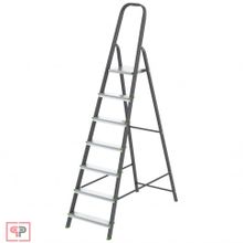 СИБРТЕХ Стремянка, 7 ступеней, стальной профиль, алюминиевые ступени Россия Сибртех