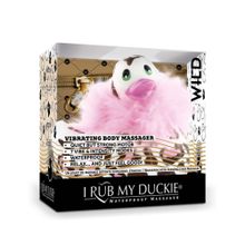 Белый вибратор-уточка I Rub My Duckie 2.0 Wild с леопардовым принтом