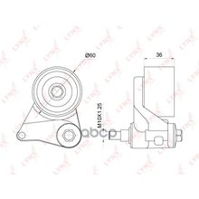 Ролик Натяжной Ремня Грм Hyundai Grandeur (Tg) 2.7 06-   Santa Fe (Sm, Cm) 2.7 05-   №1   В Сборе LYNXauto арт. PB1260
