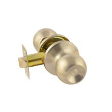 Ручка защелка (кноб) дверная круглая НОРА-М ЕСО нержсталь ЗШ-05-Э В