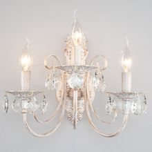 Eurosvet Бра Eurosvet Alda 3305 3  белый с золотом прозрачный хрусталь Strotskis ID - 409636