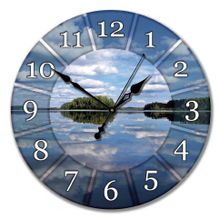Настенные часы из стекла Династия 01-020 Озеро