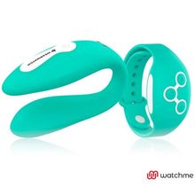 DreamLove Зеленый вибратор для пар с пультом-часами Weatwatch Dual Pleasure Vibe (зеленый)