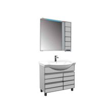 Aquanet Мебель для ванной Доминика 90 (белый) - Набор мебели стандартный (зеркало, раковина-столешница, тумба)