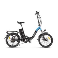 Велогибрид VOLTECO FLEX UP! Черно-голубой-2204