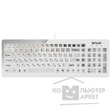 Delux Клавиатура  "DLK-1500" Slim, ММ, USB белая