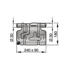 Vetus Водяной замок Vetus WLOCKLP30 180 x 90 x 240 мм под шланг 30 мм