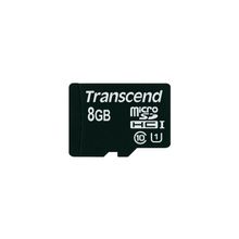 Transcend 8GB Карта памяти MicroSDHC Class10 UHS-I Transcend без адаптера