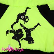 Зимний комбинезон для собак ForMyDogs мальчик лайм с черным FW306-2015 M