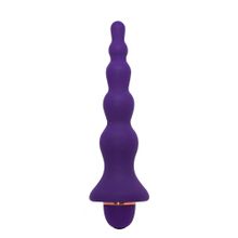 Фиолетовая анальная ёлочка с вибрацией - 20 см. Фиолетовый