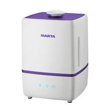 увлажнитель воздуха MARTA MT-2669, белый фиолетовый, 5 л, ионизация, теплый холодный пар