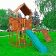 Jungle Gym Palace + Jungle Cottage (без горки) + Bridge Link (жесткий мост) + Swing c гнездом + Rock + Рукоход с качелей