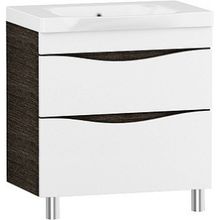 Am.Pm Мебель для ванной Like 80 R, напольная, белый глянец, венге