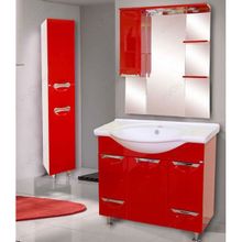 Misty Зеркальный шкаф Жасмин 85 L красный, пленка