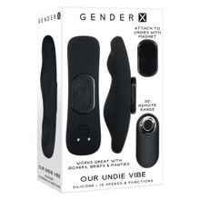 Gender X Черная вибровкладка в трусики с пультом ДУ Our Undie Vibe (черный)