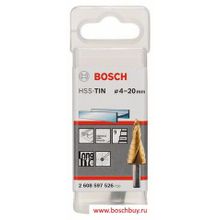 Bosch Ступенчатое сверло HSS-TIN 4-20 мм (2608597526 , 2.608.597.526)