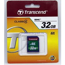 Карта памяти SDHC 32Гб Transcend Class 4