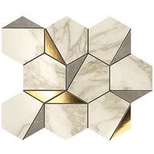 Atlas Concorde Marvel Edge Marvel Gold Hex Gris Calacatta 9EHG декор многогранный 251 мм*290 8.5 мм