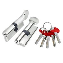 Цилиндровый механизм D-PRO502-8 80 mm (35+10+35)  CP хром 5+ 1 кл. перекодируемый с вертушкой