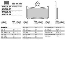 BREMBO Тормозные колодки BREMBO 07HO2807