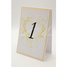 Карточка односторонняя с подложкой и цветной печатью Gilliann Table Numbers NUM014