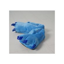 Мягкие домашние тапочки голубые