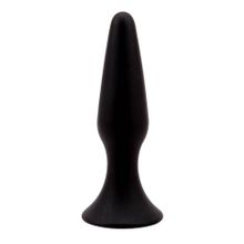 Черная анальная пробка L Silicone Plug - 12,8 см. (239314)