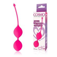 Розовые вагинальные шарики Cosmo с хвостиком (136322)