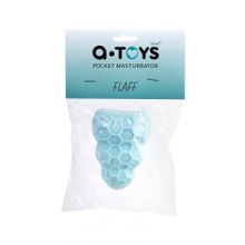 Бирюзовый рельефный мастурбатор Flaff (229565)