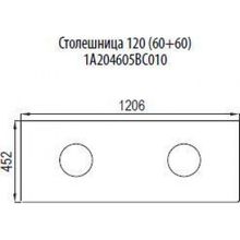 Тумба с раковиной Акватон Брук 120 (60+60), дуб латте, 1A201901BCDF0