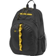 hewlett packard (hp 15.6 sport backpack рюкзак black yellow) f3w17aa