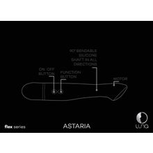 Shots Media BV Чёрный гнущийся вибратор Asteria - 20,5 см. (черный)