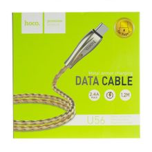 Data кабель USB HOCO U56 type-c золото