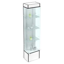 Витрина "Универсал" №701 с подсветкой Белый с чёрной кромкой