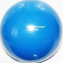 Медицинбол DEUS FITNESS, вес 1кг, из ПВХ, синий
