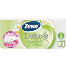 Zewa Deluxe Camomile Comfort 8 рулонов в упаковке 3 слоя