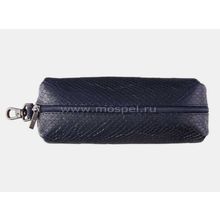 Ключница кожаная K-117 синий питон